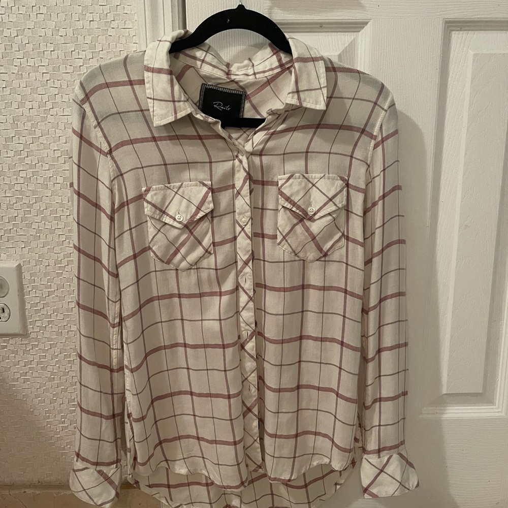 Rails long sleeve button down blouse, xs